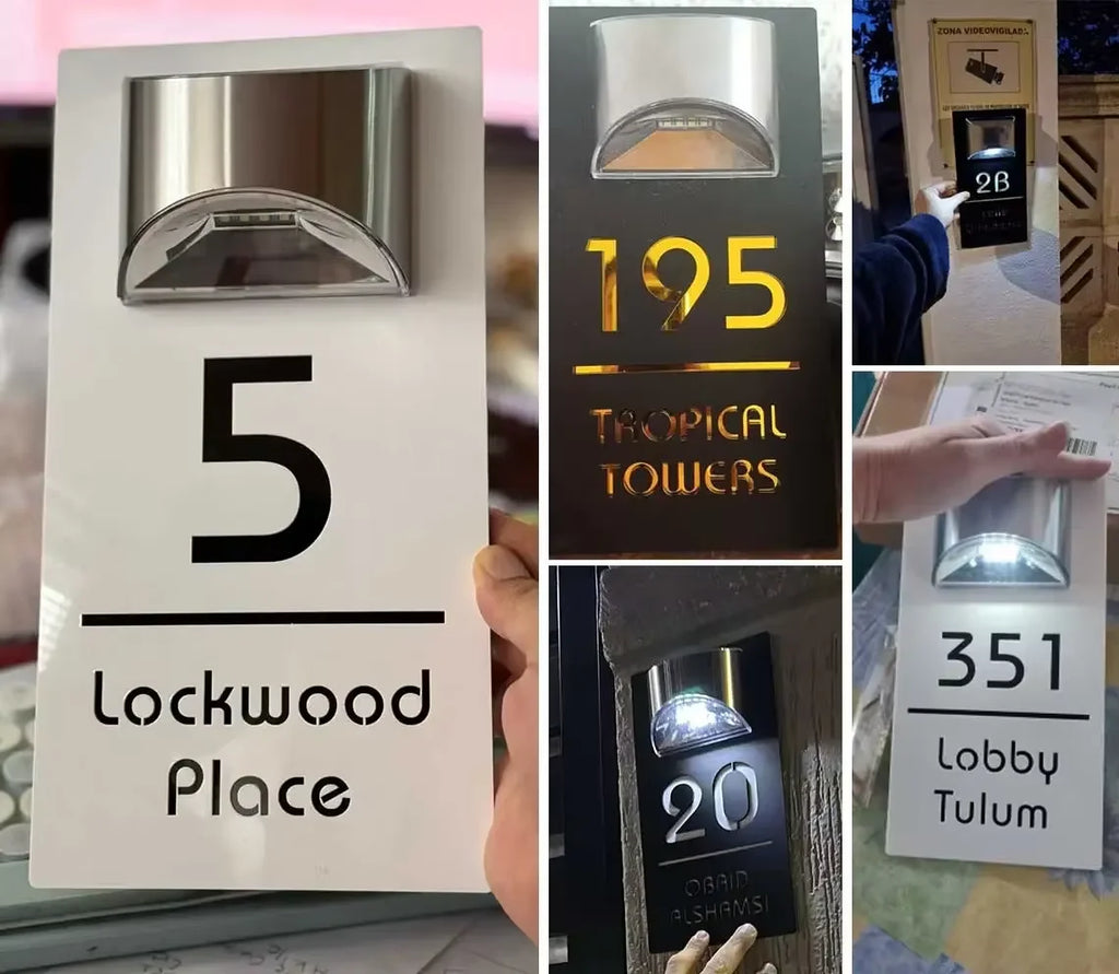 Gepersonaliseerd I Solar I LED I Huisnummerbord