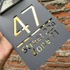 Gepersonaliseerd I Solar I LED I Huisnummerbord