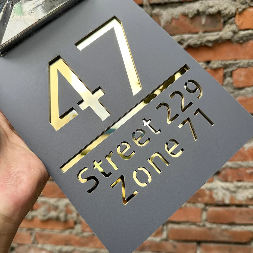 Gepersonaliseerd I Solar I LED I Huisnummerbord