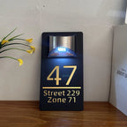 Gepersonaliseerd I Solar I LED I Huisnummerbord